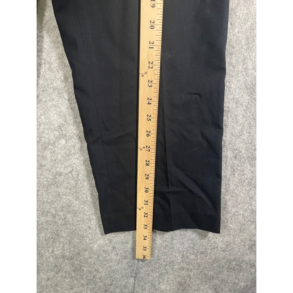 Womyn Black Dress Pants Women Size 6 Straight Leg Flat Front Trousers USA Made - Picture 7 of 11